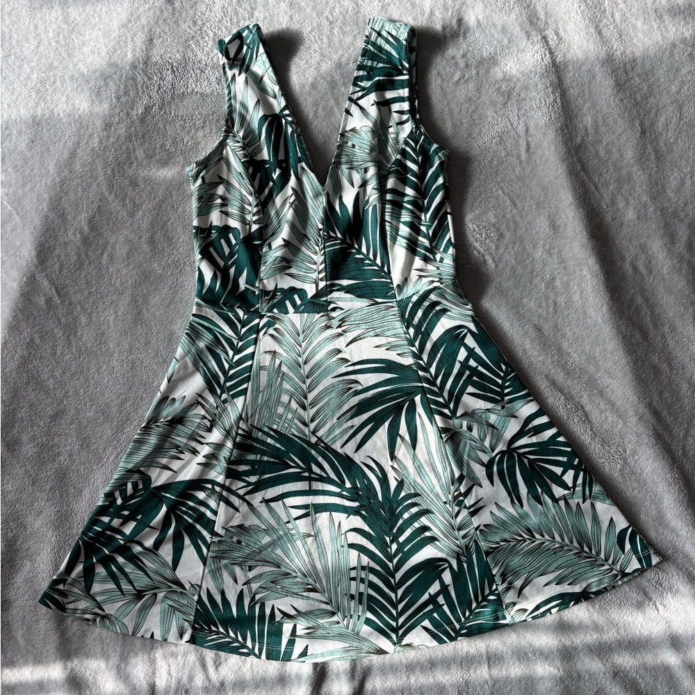 H&M Tropical Leaf Print Dress
